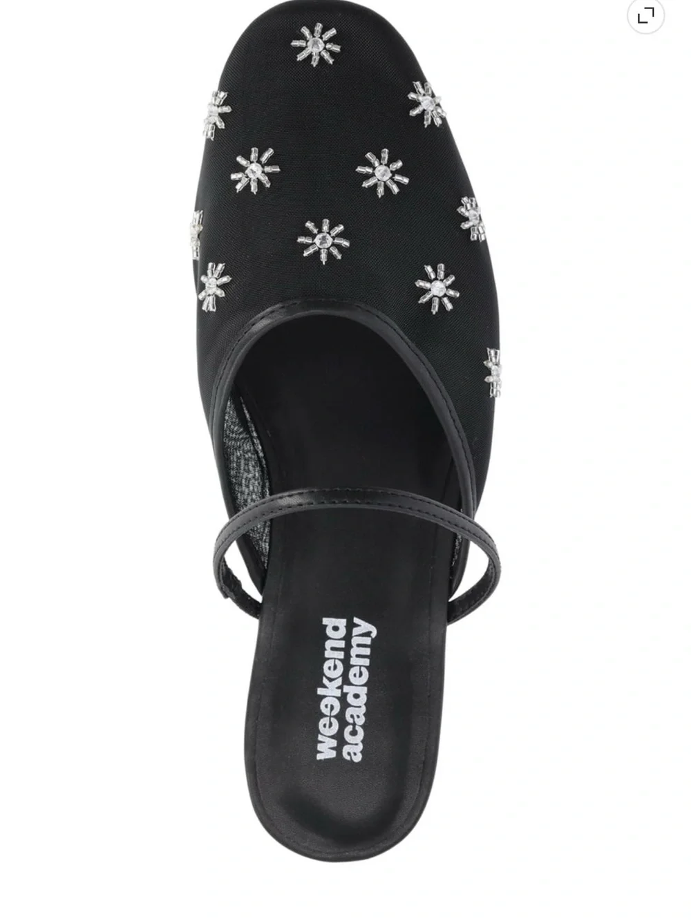 Weekenders Black Embellished Slip-On Girls' Mules